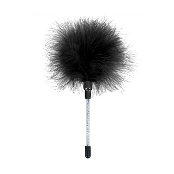 Plumeau noir très doux de caresses 